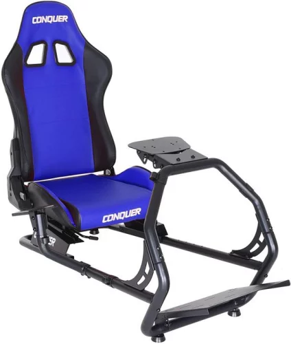 Conquer-Racing-Simulator-Cockpit-Driving-Seat-Reclinable-with-Gear-Shifter-Mount
