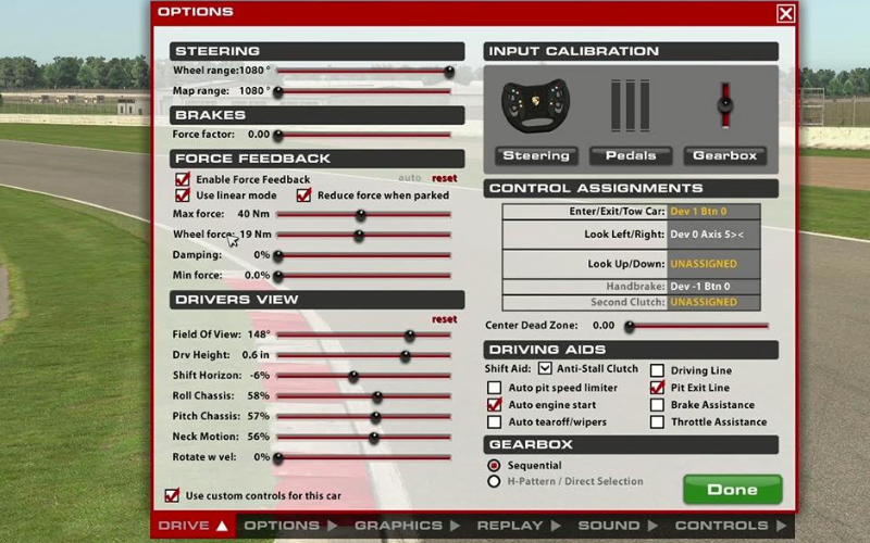 Fanatec-DD1-iRacing-Setting